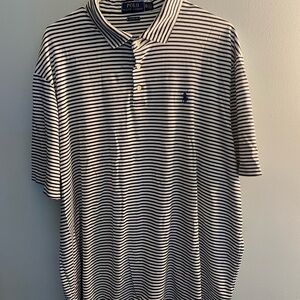 Polo Ralph Lauren Men’s XXL Classic Fit Striped Polo Shirt – Navy/White
